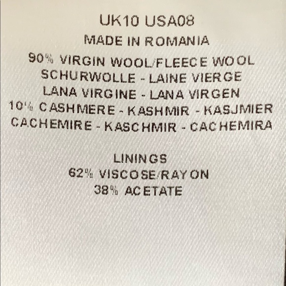 JAEGER Virgin Wool/Cashmere Blend Blazer Jacket Gray Size 8 - Picture 6 of 10